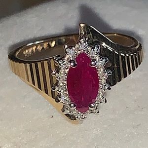 14kt Ruby & Diamond Ring